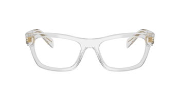 Das Bild zeigt die Prada Brille B01V in poppy tortise / bordeaux von vorne.